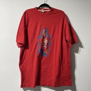 Mens 90 Streetwear Inspired Colorful Embroidered T Shirt Size 2X